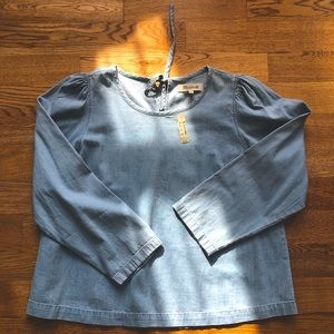 Madewell, Light blue denim top, NWT, size: L